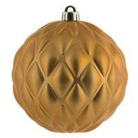 Vickerman 6" Copper Gold Matte Round Pine Cone Ornament (4 pack)