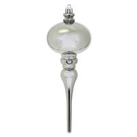 Vickerman 8" Limestone Shiny Finial Ornament (3 pack)