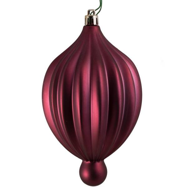6.3" x 3.5" Berry Red Matte Lantern Christmas Decoration (4 Pack)