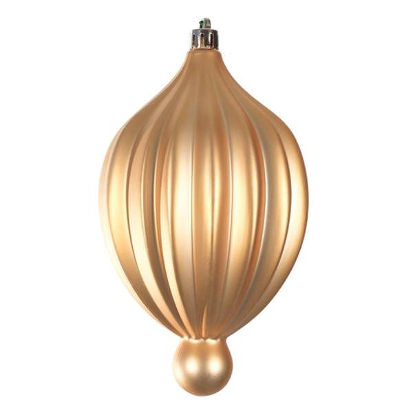 6.3"  Copper Gold Matte Lantern Ornament (4 pack)