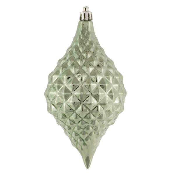 6" Wrought Iron Shiny Diamond Drop Ornament (4 pack)