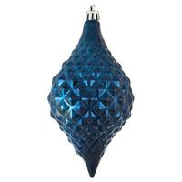 Vickerman 6" Midnight Blue Diamond Drop Ornament (4 pack)