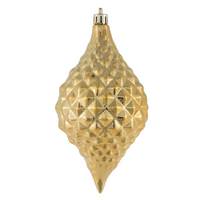 Vickerman 6" Copper Gold Shiny Diamond Drop Ornament (4 pack)