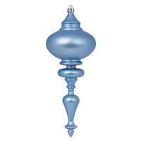 Vickerman 8.7" Periwinkle Matte Finial Ornament (3 pack)