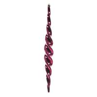 Vickerman 14.6" Berry Red Shiny Spiral Icicle Ornament (2 pack)