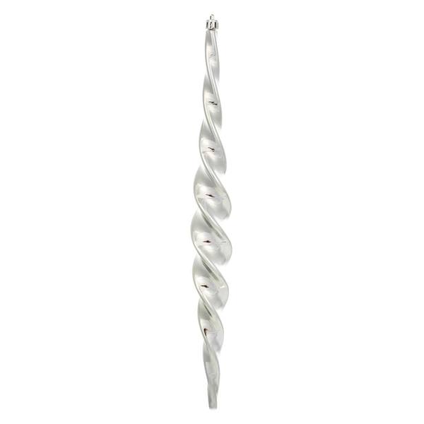 14.6" Limestone Shiny Spiral Icicle Ornament (2 pack)