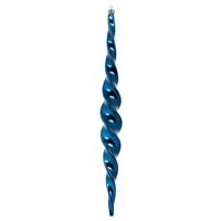 Vickerman 14.6" Midnight Blue Shiny Spiral Icicle Ornament (2 pack)