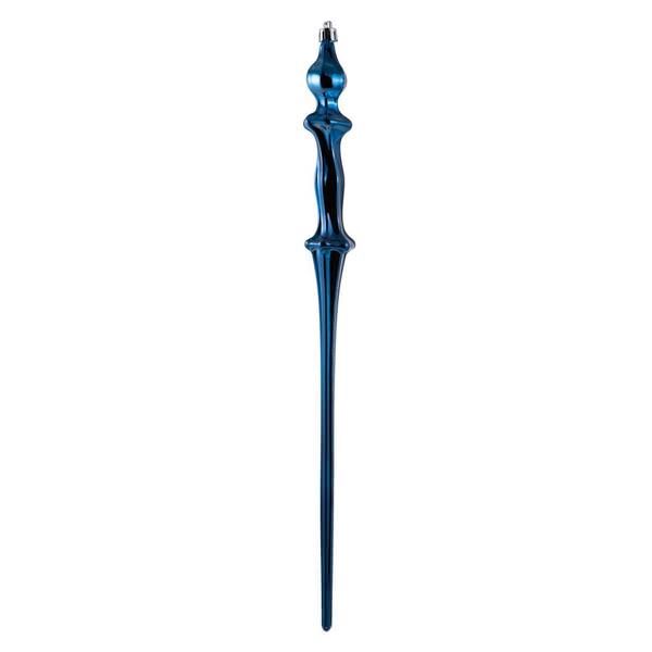 15.7" Midnight Blue Shiny Icicle Ornament (3 pack)