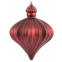 Vickerman 6" Berry Red Matte Onion Drop Ornament (4 pack)