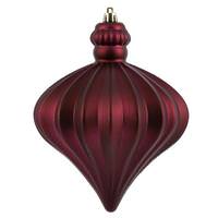 Vickerman 6" Berry Red Matte Onion Drop Ornament (4 pack)