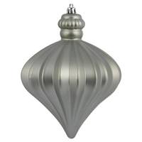 Vickerman 6" Limestone Matte Onion Drop Ornament (4 pack)