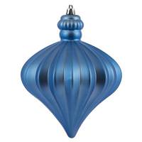 Vickerman 6" Periwinkle Matte Onion Ornament (4 pack)