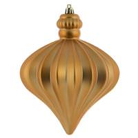 Vickerman 6" Copper Gold Matte Onion Drop Ornament (4 pack)