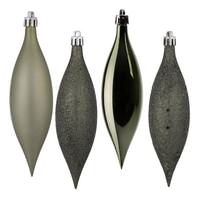 Vickerman 5.5" Wrought Iron 4 Assorted Finish Drop Ornament (8 pack)