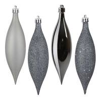 Vickerman 5.5" Limestone 4 Assorted Finish Drop Ornament (8 pack)