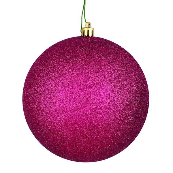 2.75" Berry Red Glitter Ball Ornament (12 pack)