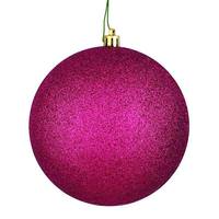 View 2.75" Berry Red Glitter Ball Ornament (12 pack)
