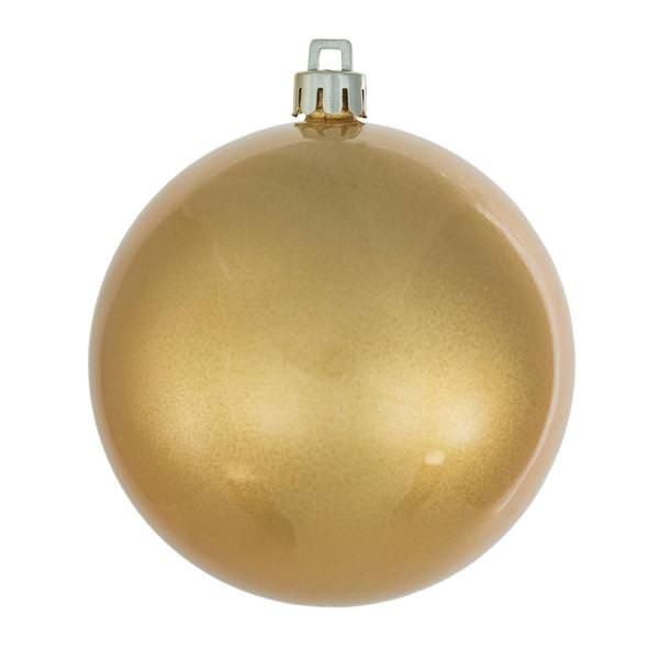 10" Copper Gold Candy Ball Ornament