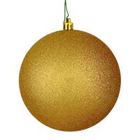Vickerman 3" Copper Gold Glitter Ball Ornament (set of 12)