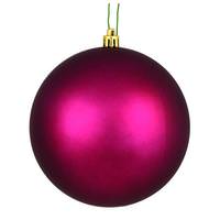 View 4" Berry Red Matte Ball Ornament (6 pack)