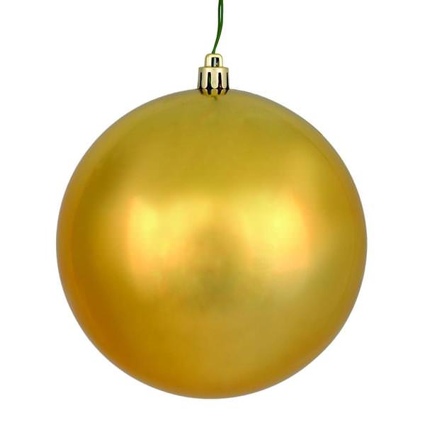 4" Copper Gold Shiny Ball Ornament (6 pack)