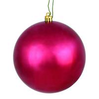 View 6" Berry Red Shiny Ball Ornament (4 pack)