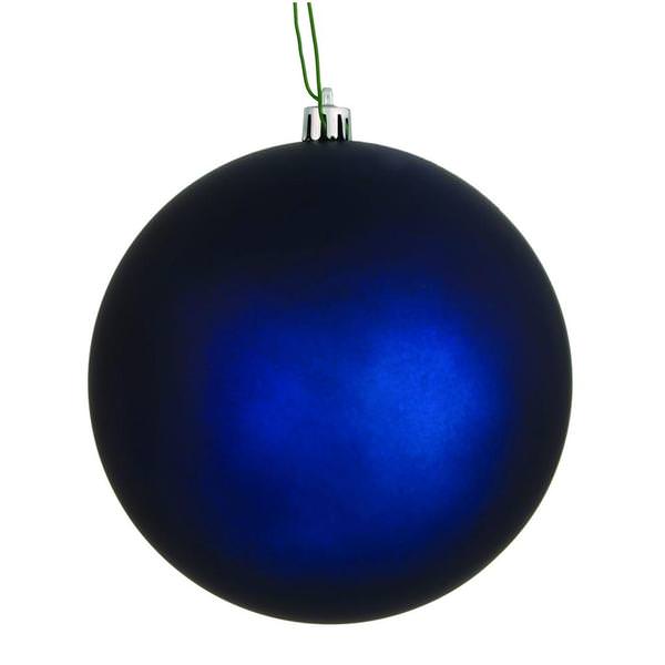 6" Midnight Blue Matte Ball Ornament (set of 4)