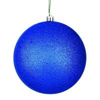 View 8" Midnight Blue Sequin Ball Ornament