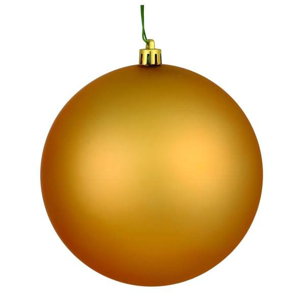 12" Copper Gold Matte Ball Ornament
