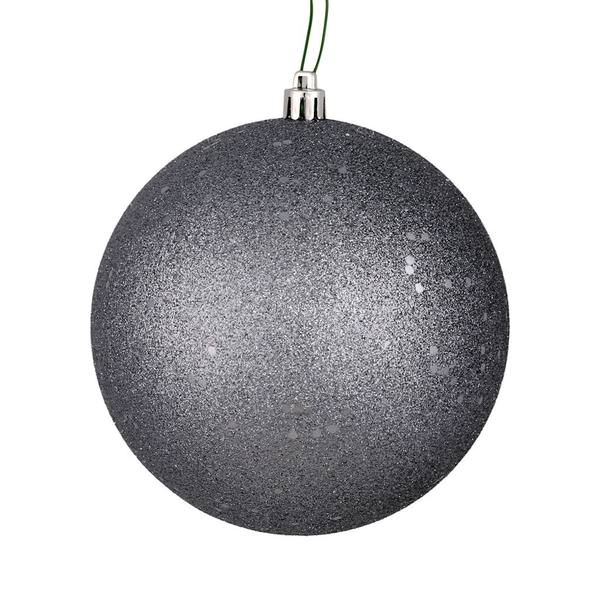 4" Limestone Sequin Ball Ornament (6 pack)