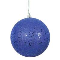 Vickerman 4.75" Cobalt Blue Sequin Ball Ornament (4 pack)