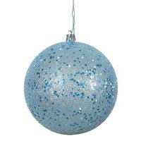 Vickerman 4.75" Baby Blue Sequin Ball Ornament (4 pack)