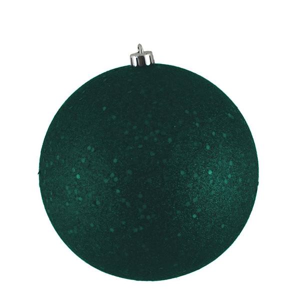 4.75" Sea Blue Sequin Ball Ornament (4 pack)