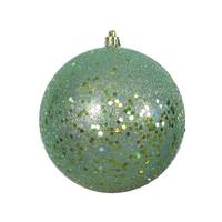 Vickerman 4.75" Seafoam Sequin Ball Ornament (4 pack)