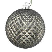 View 6" Limestone Durian Glitter Ball Ornament (4 pack)