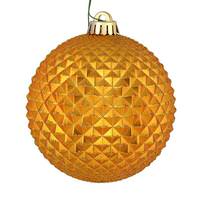 Vickerman 6" Antique Gold Durian Glitter Ball Ornament (4 pack)