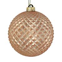 View 6" Cafe Latte Durian Glitter Ball Ornament (4 pack)