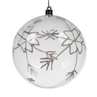 Vickerman 4.8" Clear White Glitter Ball Christmas Ornament (4 Pack)