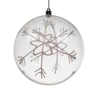 Vickerman 6" Clear with White Glitter Swirl Matte Christmas Ornament (3 Pack)