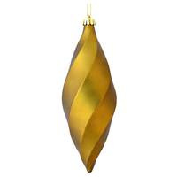 Vickerman 8" Olive Matte Swirl Finial Ornament (6 pack)