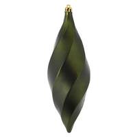 View 8" Moss Green Matte Swirl Finial Ornament (6 pack)