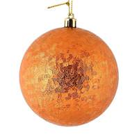 Vickerman 4" Burnished Orange Brushed Ball Ornament (6 pack)