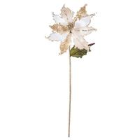 Vickerman 20" Ivory Poinsettia Flower (3 pack)