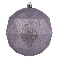 Vickerman 8" Lilac Glitter Geometric Ball Ornament