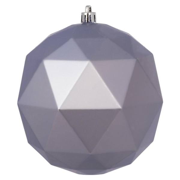 8" Lilac Matte Geometric Ball Ornament