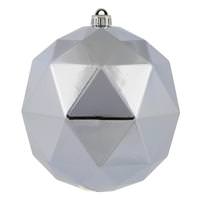 Vickerman 8" Lilac Shiny Geometric Ball Ornament