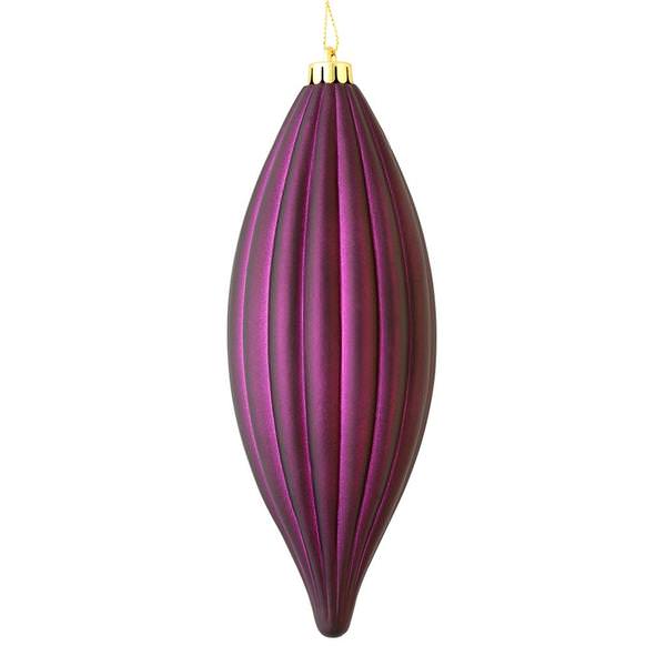 8" Lilac Matte Line Finial Ornament (4 pack)