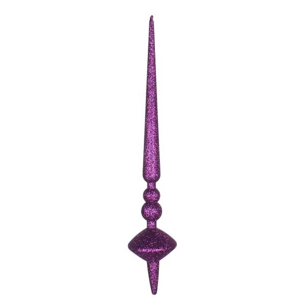 18" Lilac Glitter Cupola Finial Ornament (2 pack)