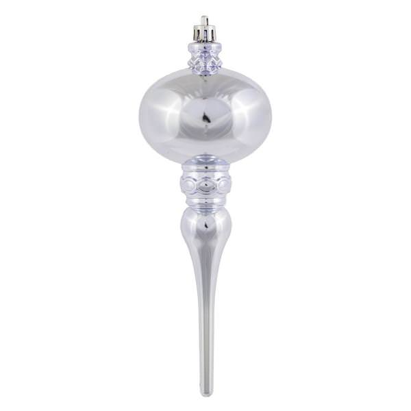 8" Lilac Shiny Finial Ornament (3 pack)
