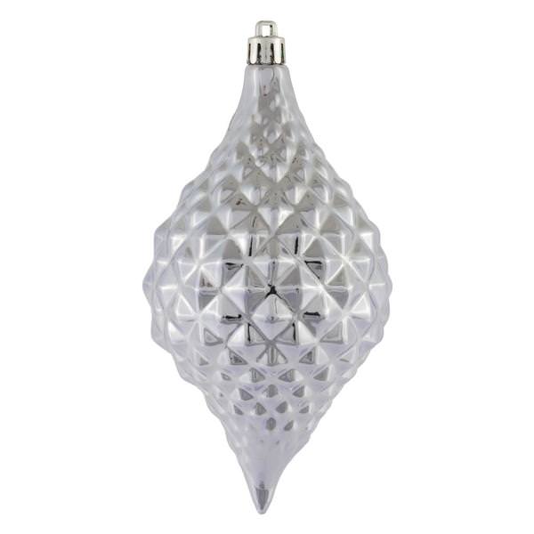 6" Lilac Shiny Diamond Drop Ornament (4 pack)